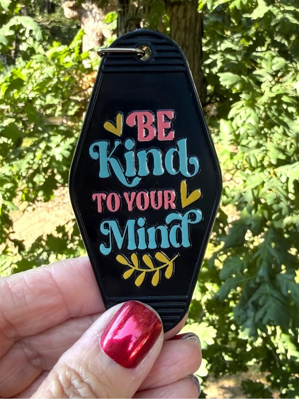 Vintage style motel key 3.5 inch keychain positivity encouragement gift idea